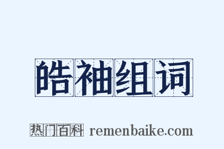 皓袖组词是什么意思的图片